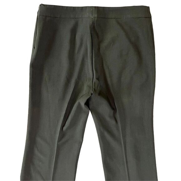 Akris Punto Black Cuffed Wool Flat Front Pant Size 12 - Picture 5 of 8